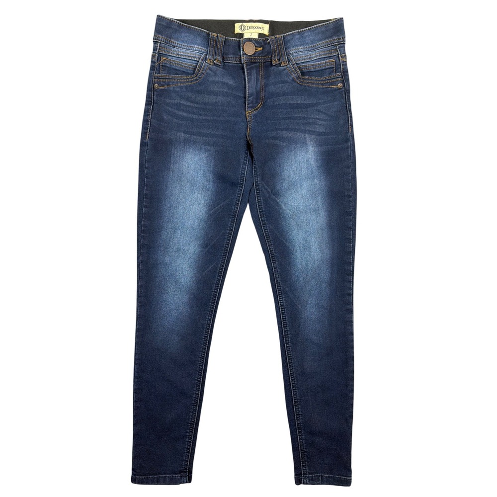Democracy Jeans Womens 2 Ab technology Dark Wash Blue Skinny Stretch Denim